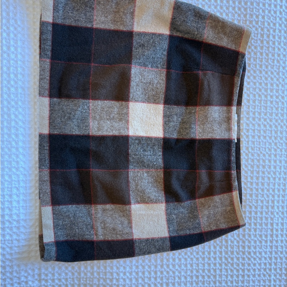Plaid Checkered Skirt - Black, Cream, Brown